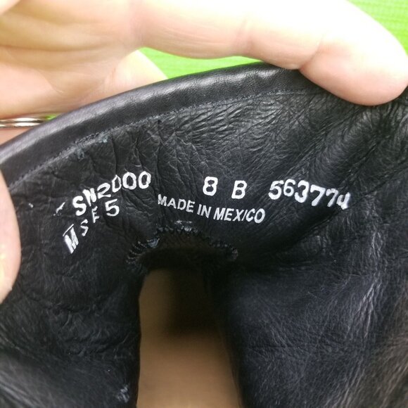 ✅Sonora Quilted Black Leather Ankle Moto/Biker Boots Women's 8B Heeled Back Zip - Picture 4 of 12